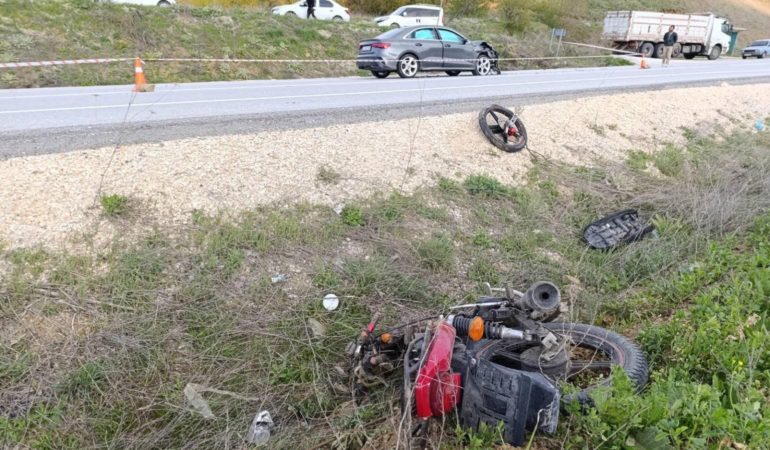 Bilecik’te yaşanan feci kazada motosiklet sürücüsü hayatını kaybetti