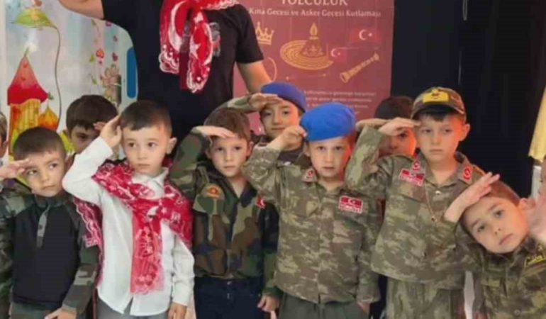 İscehisar Anaokulu’nda kına ve asker eğlencesi etkinliği