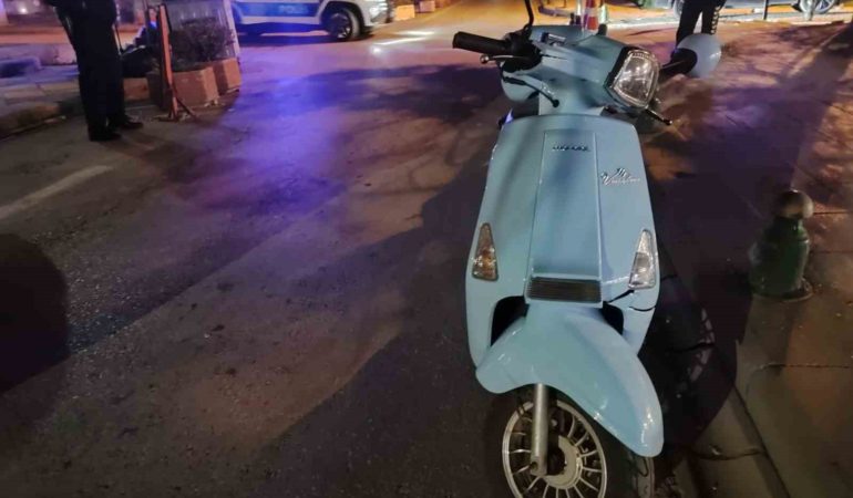 Kendi sürdüğü motosikletten düşen sürücü yaralandı